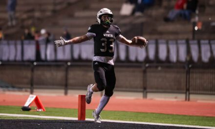 Video game numbers: Brittingham’s record-breaking performance propels Free State football to 61-47 opening-round playoff victory over Olathe East 