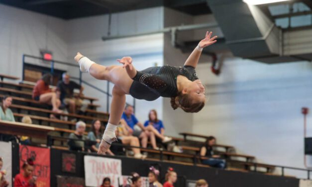 PHOTOS: Lawrence, Free State gymnastics at Sunflower League championship meet
